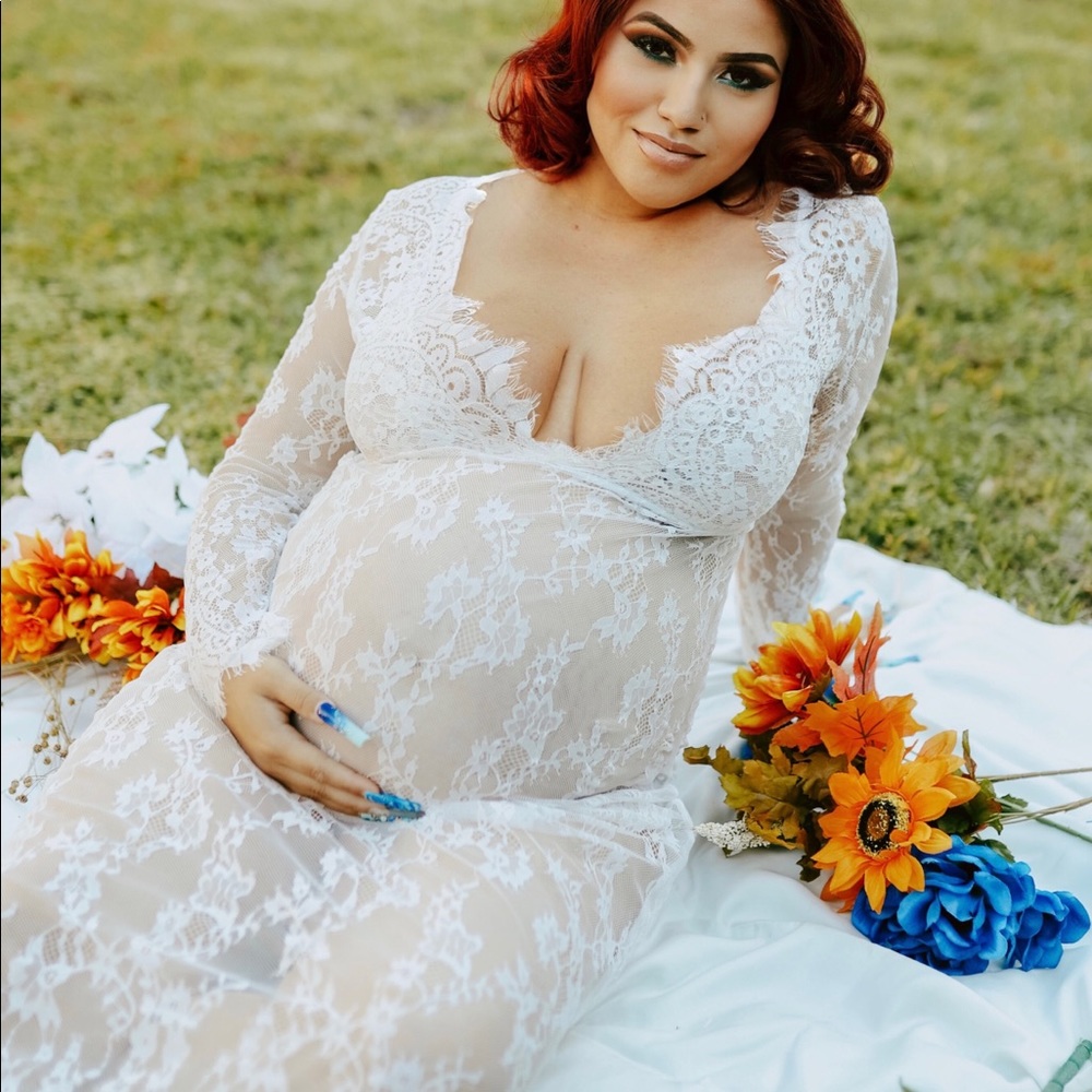 white lace dress